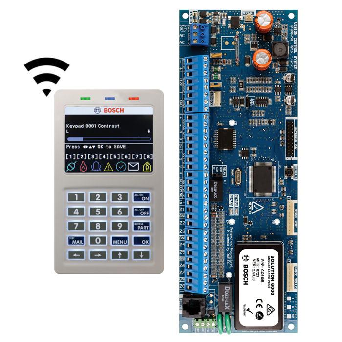 Bosch Solution 6000 PCB Only + CP737B White Graphic Colour WiFi Keypad With Integrated Smart Card Reader (Fob: PR301, ISO Card: PR350)