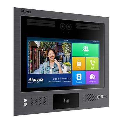 Akuvox IP External Station With Digital Keypad, 13" Touch Screen, MiFare / NFC / QR Code Reader, Facial Recognition, Mobile App, 2MP, Stainless Steel Panel, IP65, IK07, POE / 12VDC, Surface Mount (Flush Mount: X916S-FLM / Surface Mount Raincover: X916S-SR