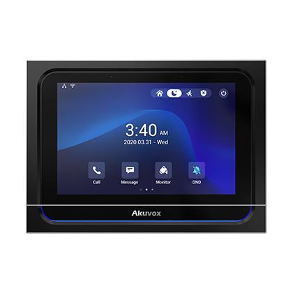 Akuvox IP 7" WiFi Video Handsfree Smart X Series Internal Unit **BLACK** With 2 x Ix Inbuilt Dry Contact Relay Output, POE / 12VDC (Android Version)