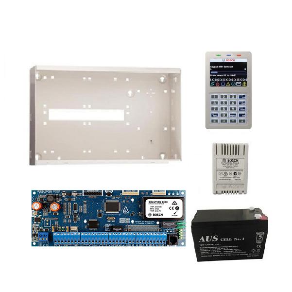 Bosch Solution 6000 Basic Starter Kit With Control Panel / Graphic Colour Keypad With Integrated Smart Card Reader (CC610GWP-2), Enclosure (MW350), Plug Pack (PP18-1.33), Battery (BATT12-7) **NO DETECTORS OR SIRENS**