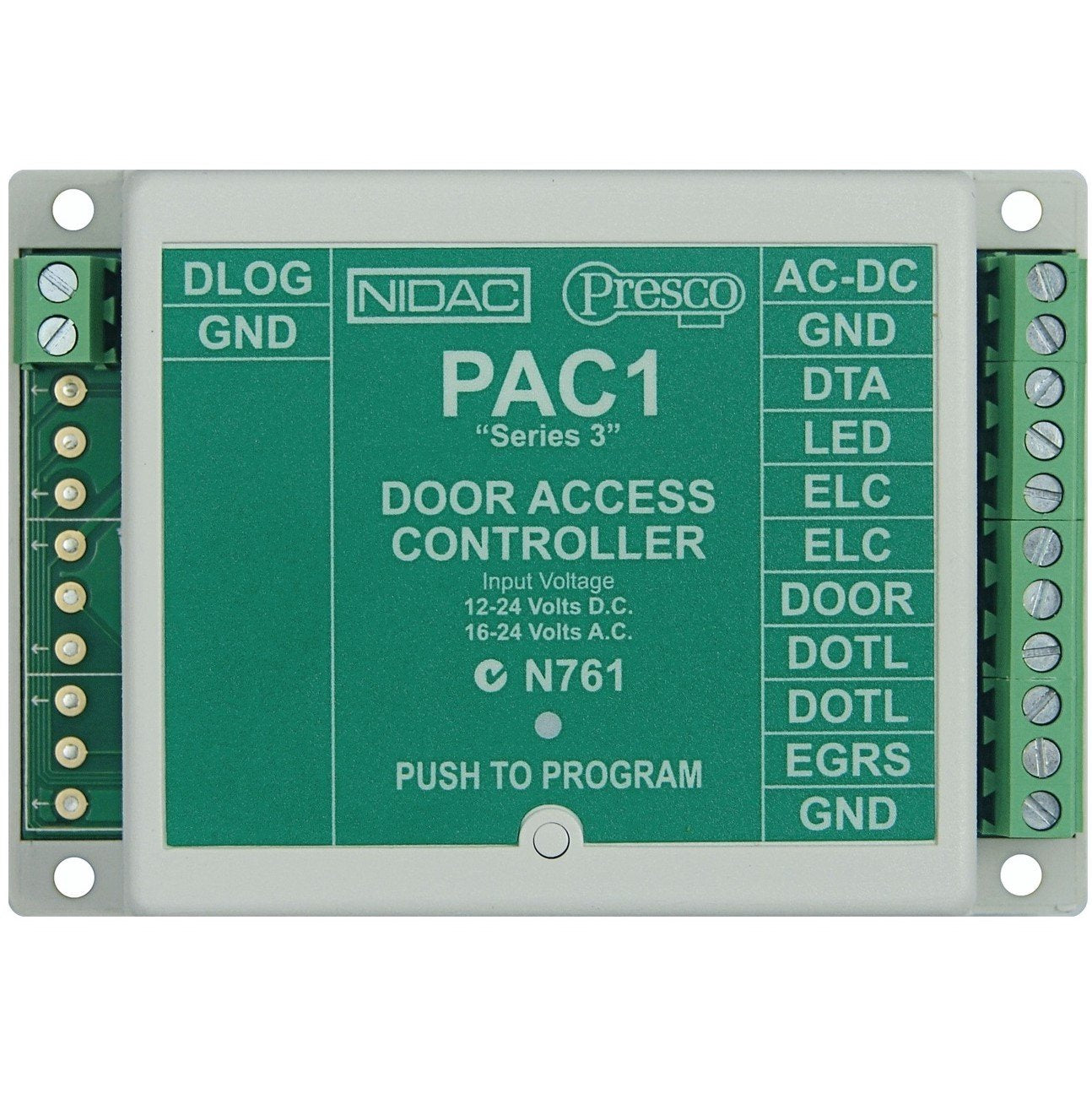 **SALE** Nidac* Single Door Controller, 600 Users, Programmable Via Keypad Or Using PC With PEL1 / PIM