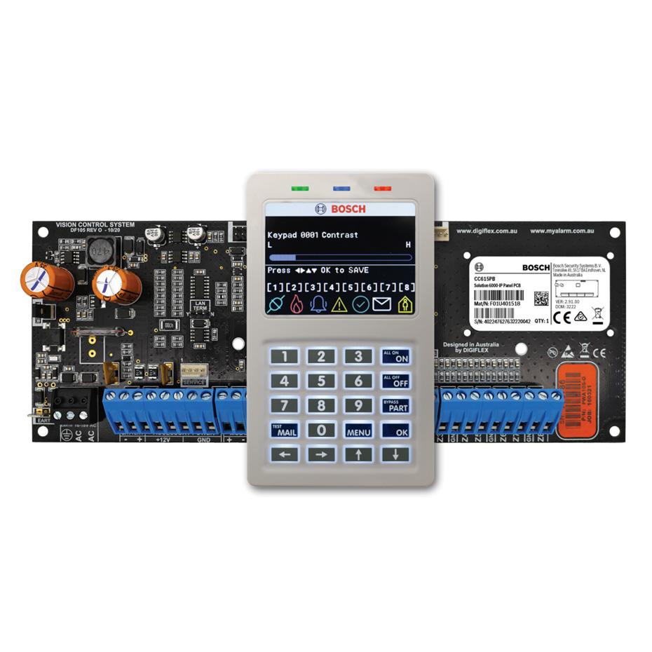 Bosch Solution 6000 PCB Only + CP736B White Graphic Colour Keypad With Integrated Smart Card Reader (Fob: PR301, ISO Card: PR350)