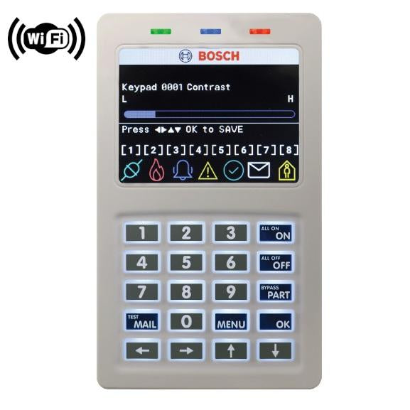 Bosch Solution 6000 Graphic Colour WiFi Keypad With Integrated Smart Card Reader (Fob: PR301, ISO Card: PR350) - White