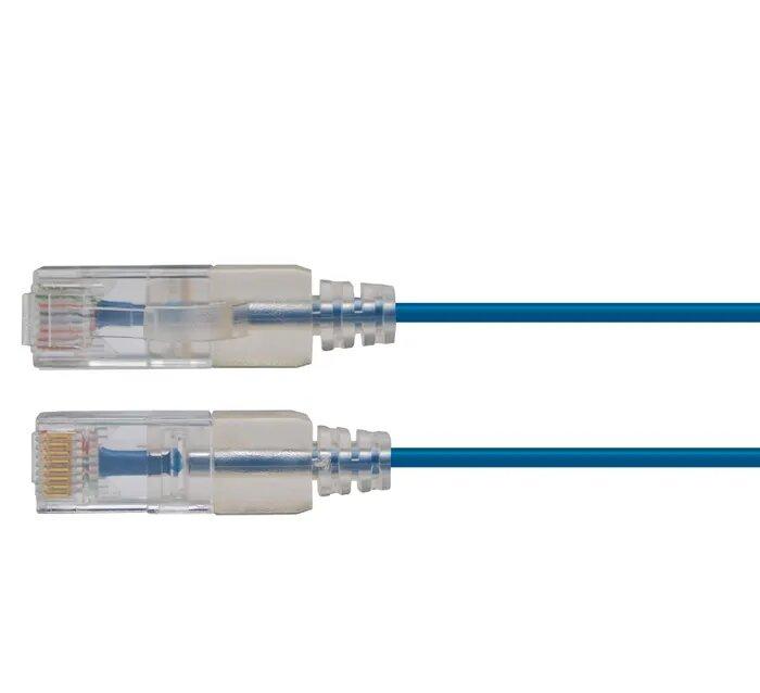 Certech 0.5M CAT6A Blue UTP Super Thin Patch Lead (Also Available In Black, Grey, Purple, Red & Yellow)