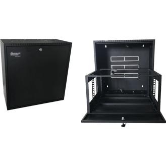 PSS* 6RU 19 Vertical Wall Mounted Racks With 2L Rails, 10x Cage Nuts, Lockable Vented Front Door