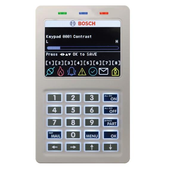 Bosch Solution 6000 Graphic Colour Keypad With Integrated Smart Card Reader (Fob: PR301, ISO Card: PR350) - White