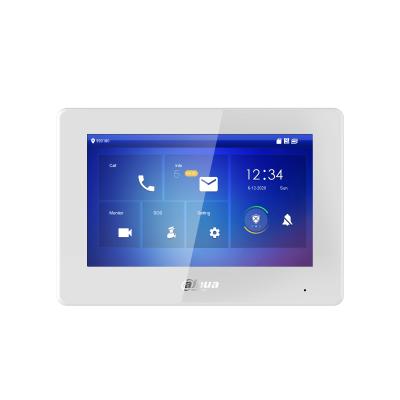 Dahua* IP / 2-Wire 7" WHITE Internal Station, Capacitive Touchscreen, IPC Surveillance, Alarm Integration, Standard POE Or 2-Wire Interface (VTNS2003B-2 Needed)