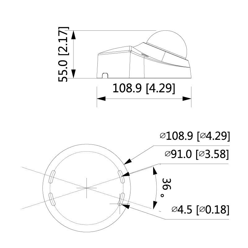 VIP Vision 4MP IP Professional AI Series IR Wedge Dome, Low Light, 2.8mm Lens, 120dB WDR, 50m IR, POE or 12VDC, IP67, IK10, MicroSD, Built-In Mic (Wall Mount: VSBKTB204W, Junction Box: VSBKTA139)