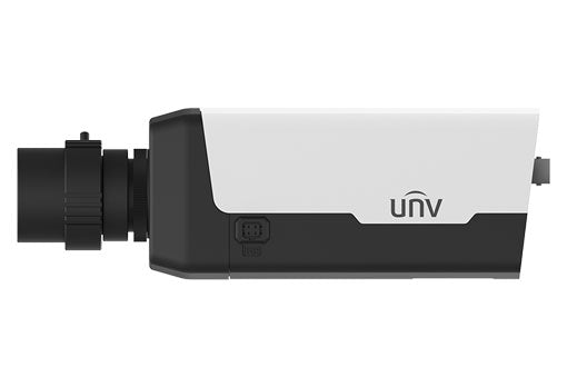 **CLEARANCE** Uniview 2MP IP Prime Series Box Camera, LightHunter, 120dB WDR, Max 60FPS, ROI, Triple Streams, MicroSD, POE or 12VDC or 24VAC, BNC Output, 1/2.8" CMOS ***REQUIRES LENS***