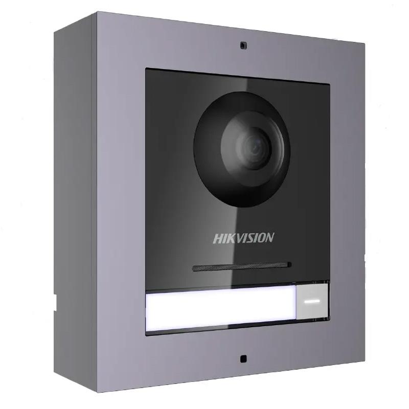 Hikvision IP 7" Intercom Kit **BLACK** Surface Mount - Includes 1 x DS-KH6320-WTE1 Black Touchscreen, 1 x DS-KD8003-IME1 2MP **SURFACE** Mount 1PB Modular External Station, 1 x DS-3E0105P-E 4-Port POE Switch, 1 x DS-KD-ACW1 Surface Mount Back Box