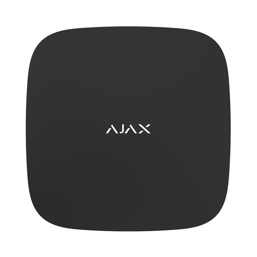 Ajax Hub 2 Plus Control Panel BLACK - Dual SIM 4G / Ethernet / WiFi, 200 Devices, 25 Security Groups, 200 Users, 50 Rooms, Photo Verification, 100 IP Camera / NVR Support