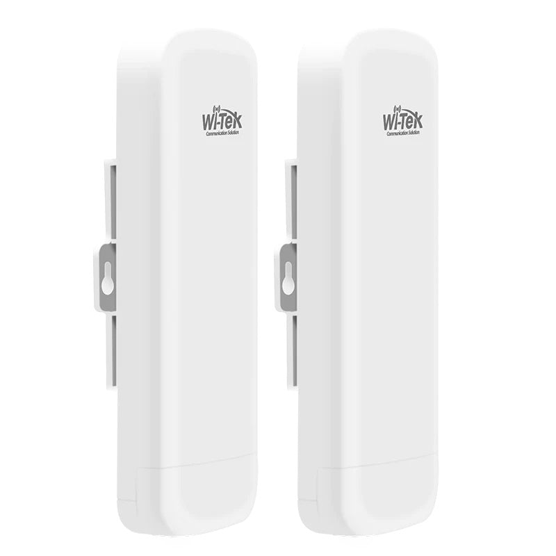 Wi-Tek External Wireless Bridge Kit, 100Mbps, 5GHz, 2 x 48VDC POE Injectors, IP54 (Up To 5KM Range)