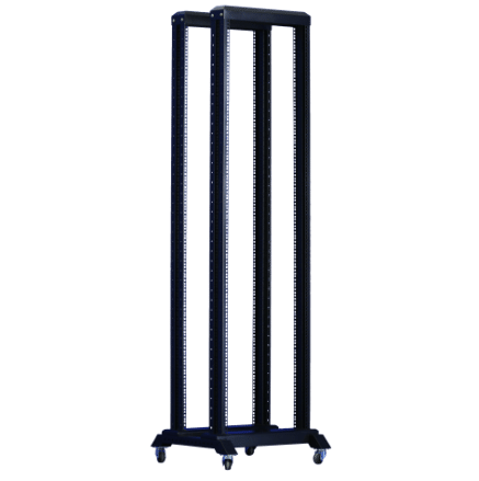 PSS* 4-Post 42RU 600 Deep Open Frame With 10x Cage Nuts