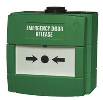 **CLEARANCE** KAC Green MCP Weatherproof Emergency Door Release Breakglass DPDT IP67