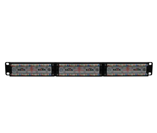 Certech 24 Port 19" CAT6 UTP Patch Panel, 110 Termination (Punch Down)