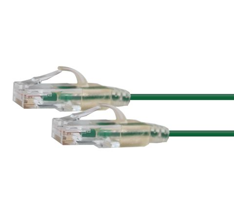 Certech 2M CAT6A Green UTP Super Thin Patch Lead (Also Available In Black, Grey, Purple, Red & Yellow)