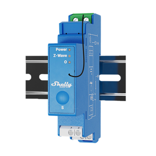 Shelly Wave Pro 1 Smart Relay, DIN Rail Mounted