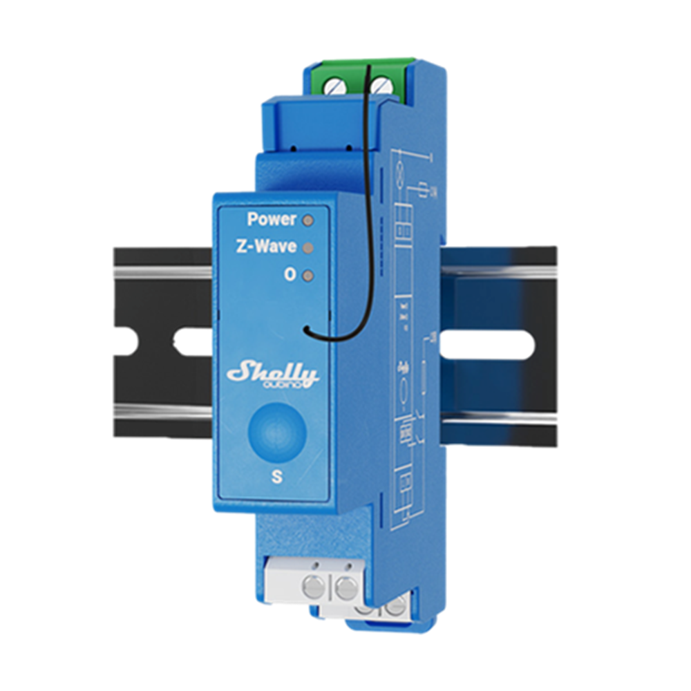 Shelly Wave Pro 1 Smart Relay, DIN Rail Mounted