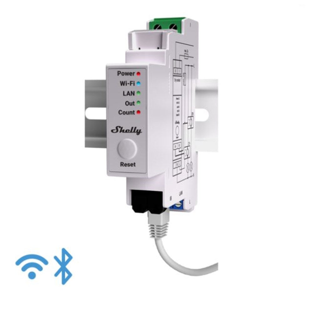 Shelly Pro EM Smart Energy Meter, LAN, DIN Rail Mounted