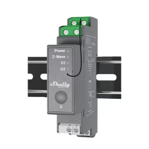 Shelly Wave Pro 2 Smart Relay, DIN Rail Mounted