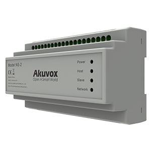 Akuvox Long Range 2W To IP Adapter, Network Controller With 1 Lan Port, 48VDC / 24VDC, (Up To Six 2-Wire Devices), DIN Mountable **REQUIRES POWER SUPPLY 48VDC2.5**