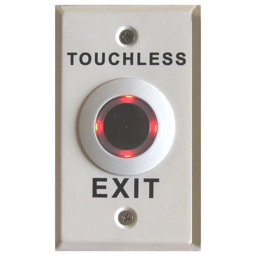 Secor Plastic REX, White No-Touch Sensor, Dual Colour LED, IP67, Fly Leads, Standard GPO Plate "TOUCHLESS"