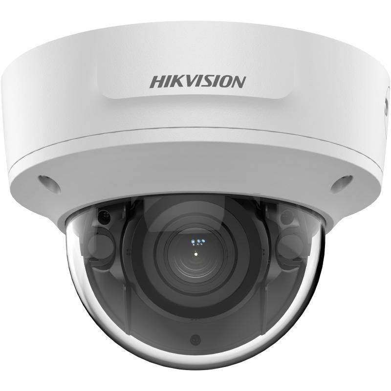 Hikvision 8MP IP Pro Series IR Motorised Vandal Dome Camera, DarkFighter, AcuSense, Perimeter, Face Capture, 2.8-12mm, 120dB WDR, 40m IR, POE / 12VDC, IP67, IK10, MicroSD (Junction Box: DS-1280ZJ-DM55, Wall Mount: DS-1473ZJ-155)