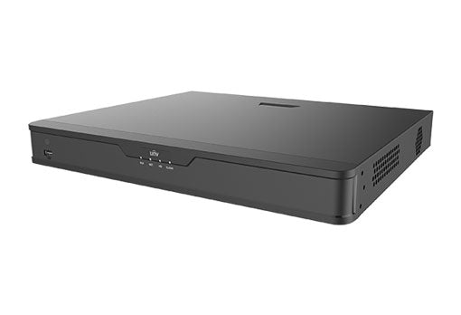 Uniview 16 Channel Easy Series NVR, 320MB, 1 x HDMI / 1 x VGA, 2 x HDD, 1 x Gigabit NIC, 16 x POE+, 2RU, Max 8CH VCA Functionality, 1 x 4TB HDD Installed