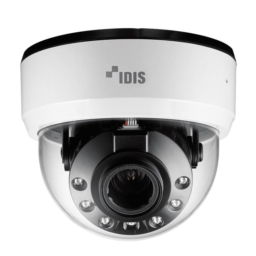 IDIS 2MP IP Internal IR Dome Camera, Low Light, 2.8-12mm, 120dB WDR, 30m IR, MicroSD, I/O Two-Way Audio Capable, POE (Wall Mount: DA-MA4300 + DA-WM2050) **NO BUILT-IN MIC / SPEAKER**