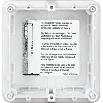 Bticino* 2W Sfera 1 Module Flush Mounted Box