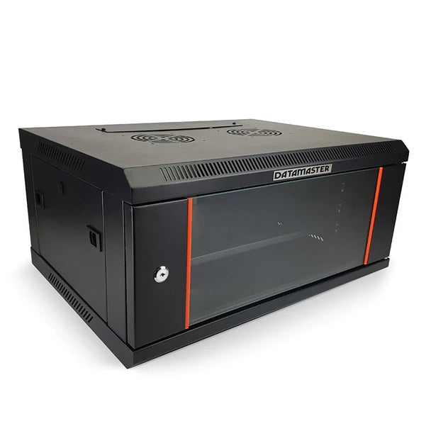 Datamaster 4RU 450mm Deep Swing Frame Cabinet With 1 x Fixed Shelf and 15 x Cage Nuts