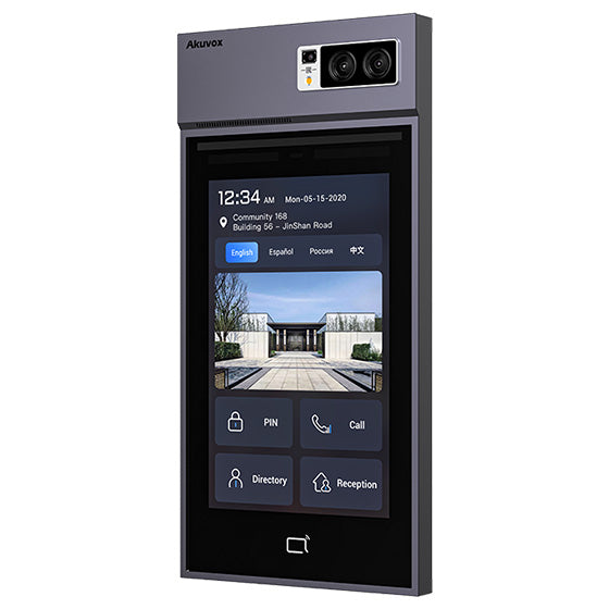 Akuvox IP Smart External Station With Digital Keypad, 10" Touch Screen, MiFare / NFC / QR Code Reader, Facial Recognition, 5MP, Mobile App, Aluminium Panel, IP65, POE / 12VDC, Surface Mount (Flush Mount: S539-FLM / Surface Mount Raincover: S539-SRC)