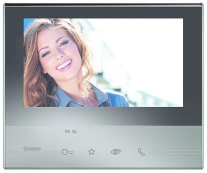 Bticino* 2W Classe 300 Video Handsfree Internal Unit With Inductive Loop And 7 Colour Touch Screen LCD Display Dark Finish  (300V13E)