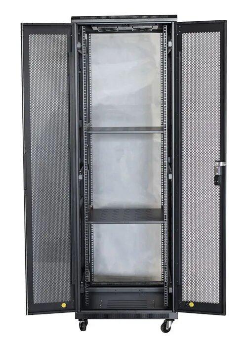 Certech 37RU 600 (W) x 600 (D) Premier Series Server Rack With 2 x Fixed Shelves, 4 x Fans, 1 x 6 Outlet Horizontal PDU, 25 x Cage Nuts, 4 x Castor Wheels & 4 x Levelling Feet