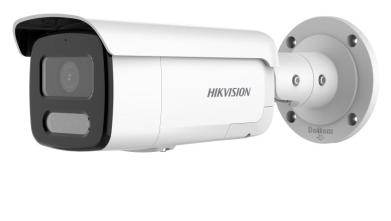 Hikvision 6MP IP Pro Series IR Bullet Camera, Hybrid Light, ColorVu, Perimeter, Face Capture, 2.8mm, 130 dB WDR, 60m IR / White Light, POE / 12VDC, IP67, Built-in Mic / Speaker / White Alarm Lights, MicroSD, (Junction Box: DS-1260ZJ)