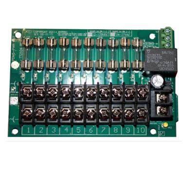 Tactical* 10 Way PDM Power Distribution Module 12VDC / 24VAC [Selectable] - 1A Fuses - With Common Fault Relay Output And 4 x 3M Mounting Feet