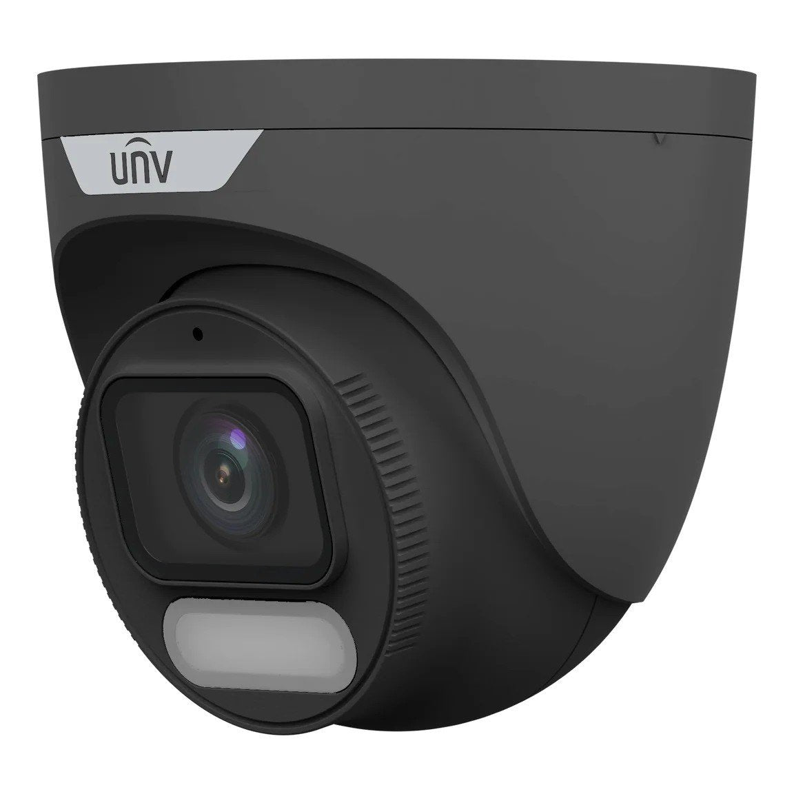 Uniview 8MP IP Easy AI Series Wise-ISP Full Colour Turret, Perimeter, OwlView, ColorHunter, 2.8mm, 120dB WDR, 30m White Light, Built-in Mic, POE or 12VDC, IP67 ***BLACK*** (Wall Mount: TR-WM03-D-IN, Junction Box: TR-JB03-I-IN)