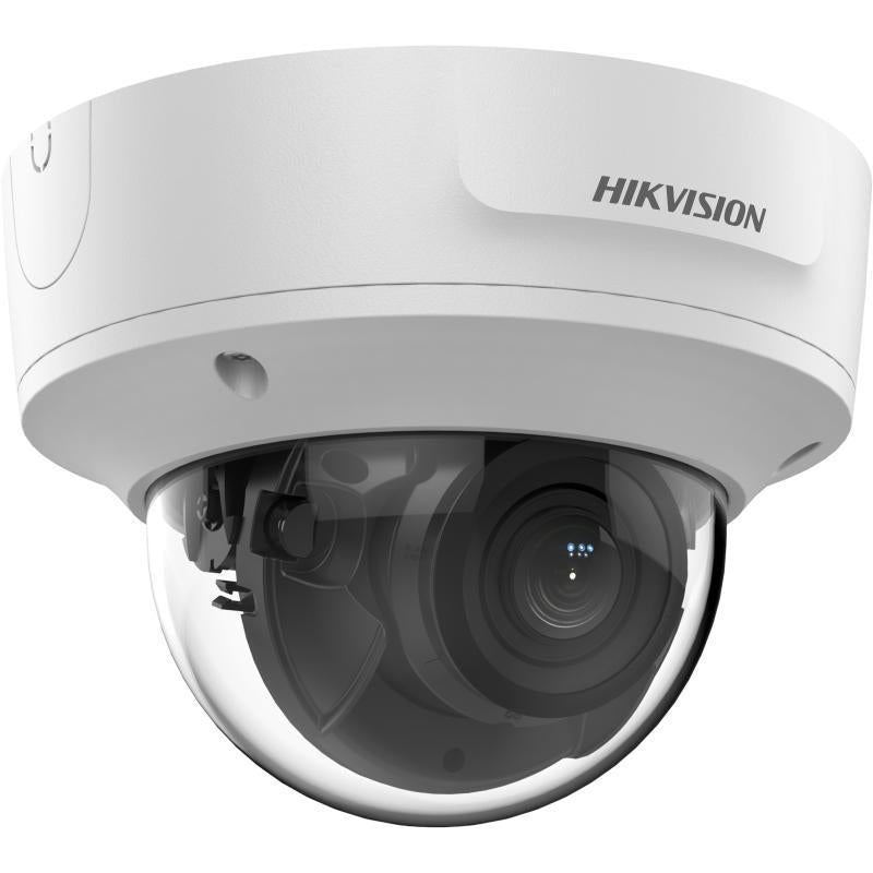 Hikvision 8MP IP Pro Series IR Motorised Vandal Dome Camera, DarkFighter, AcuSense, Perimeter, Face Capture, 2.8-12mm, 120dB WDR, 40m IR, POE / 12VDC, IP67, IK10, MicroSD (Junction Box: DS-1280ZJ-DM55, Wall Mount: DS-1473ZJ-155)