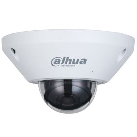 Dahua 5MP IP WizMind AI Series 360 Degree Vandal Fisheye Camera, Heat Map, People Counting, Intelligent Search,  Low Light, 1.4mm, 120dB WDR, Triple Streams, Built-in Mic, MicroSD, POE or 12VDC, IP67, IK10 (Junction Box: PFA136)