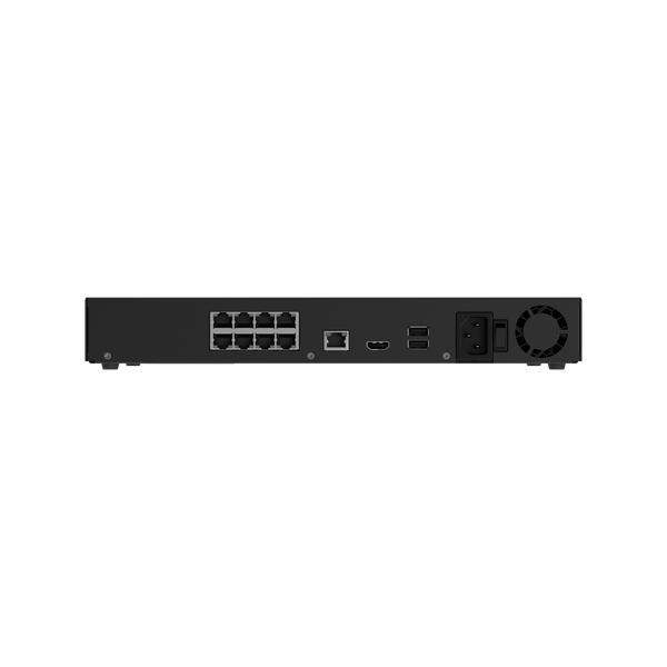 Ajax Superior 8 Channel NVR With Onboard AI, HDMI Output, 2x Hot Swappable HDD Bays, 8x POE (BLACK)