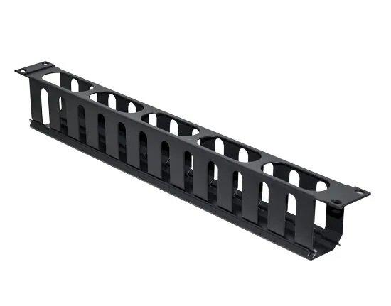 Certech 19" 1RU Metal Cable Management Bar with Protective Cover