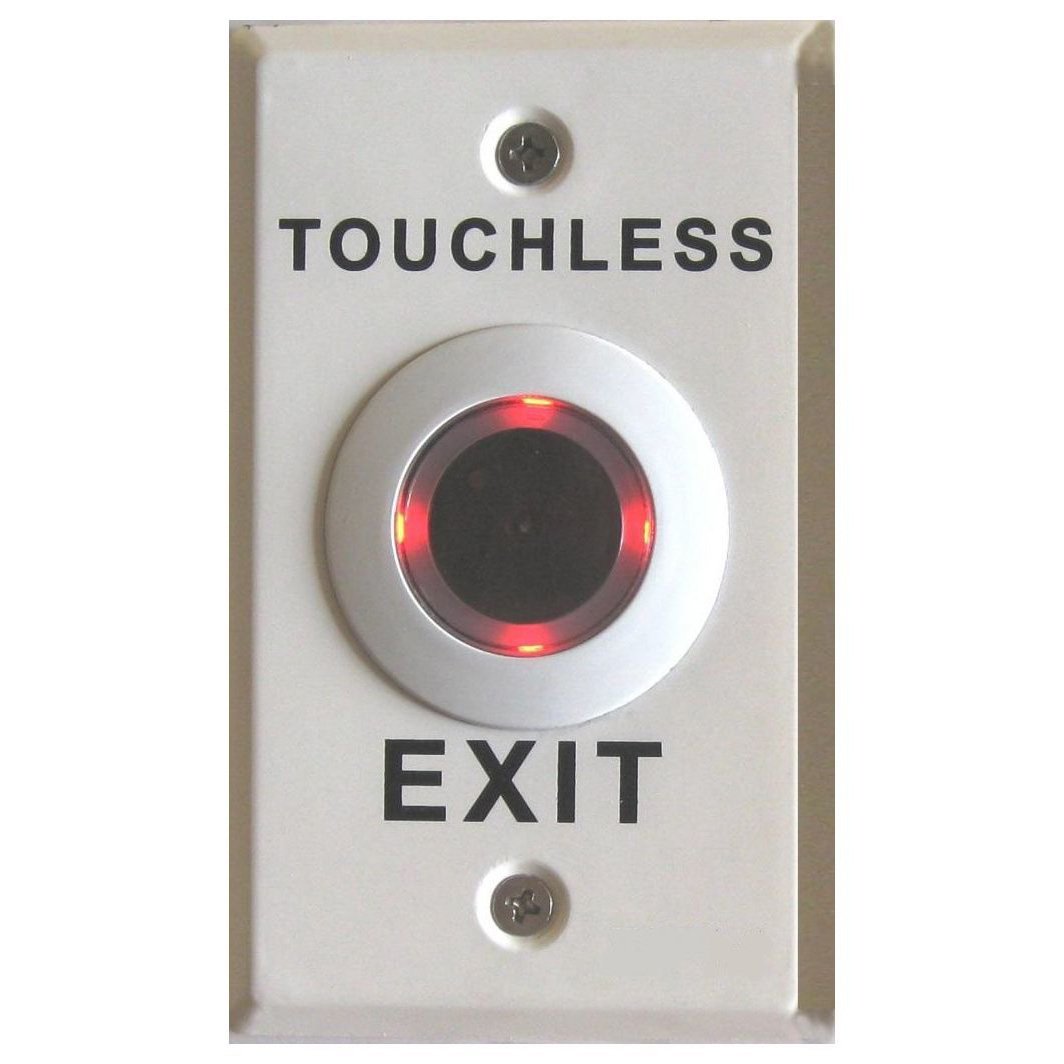 Secor Plastic REX, White No-Touch Sensor, Dual Colour LED, IP67, Fly Leads, Standard GPO Plate "TOUCHLESS"