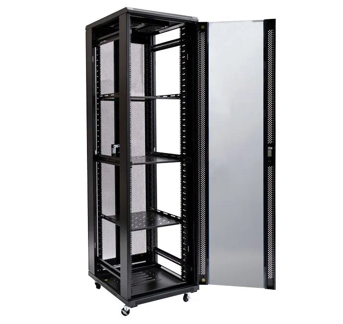 Certech 45RU 600 (W) x 1000 (D) Premier Series Server Rack With 3 x Fixed Shelves, 4 x Fans, 1 x 6 Outlet Horizontal PDU, 25 x Cage Nuts, 4 x Castor Wheels & 4 x Levelling Feet