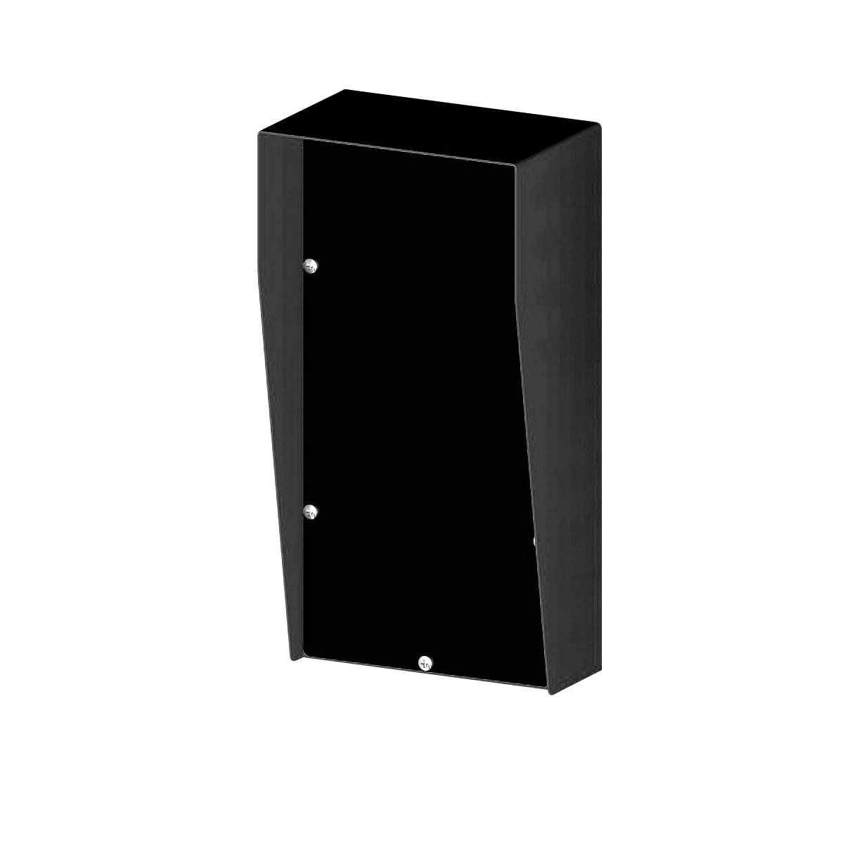 Security Design Bollard Mounting Panel / Rain Hood (360H x 180W mm) - Black