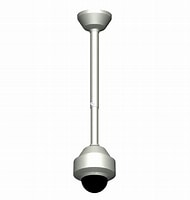 Security Design 1500-2900mm Adjustable Telescopic Dropper Pole Kit Including: Inner And Outer Poles Ceiling Mount Bracket And Connecting Bolts - White (Also available in Black upon request)