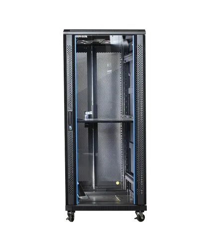 Certech 27RU 600 (W) x 1000 (D) Premier Series Server Rack With 1 x Fixed Shelf, 4 x Fans, 1 x 6 Outlet Horizontal PDU, 25 x Cage Nuts, 4 x Castor Wheels & 4 x Levelling Feet