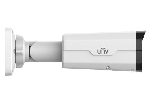 Uniview 8MP IP Prime Deep Learning AI Series Motorised Vandal IR Bullet Camera, Perimeter, LightHunter, 2.8-12mm, 120dB WDR, 50m IR, Triple Streams, MicroSD, POE or 12VDC, IP67, IK10 (Junction Box: TR-JB07-D-IN)
