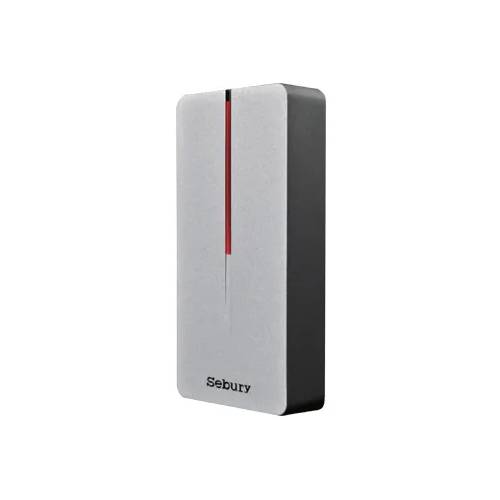 Sebury mReader Slimline Metal RFID Proximity Reader, 125kHz EM/HID & 13.56MHz MIFARE, Wiegand 26 Bit Output, Metal Housing, Vandal Resistant, 12VDC, IP65