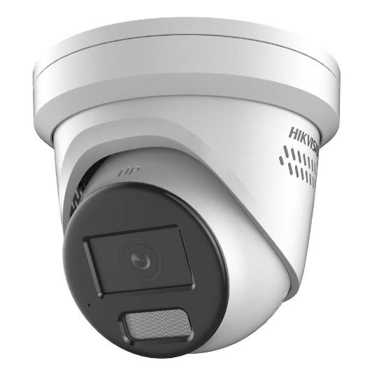 Hikvision 6MP IP Pro Series IR Turret Camera, Hybrid Light, ColorVu, Perimeter, Face Capture, 2.8mm, 130 dB WDR, 30m IR / White Light, POE / 12VDC, IP67, Built-in Mic / Speaker, MicroSD, (Junction Box: DS-1280ZJ-PT6)