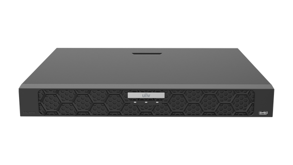 Uniview 32 Channel Prime IX Series SeekFree NVR, 192Mbps Bandwidth, 2x HDMI / 2x VGA, 2 Bay HDD, 2x Gigabit NIC, Ultra H.265/H.264 Support, AI Analytics (Face Detection, Plate Comparison, People Counting), RAID, NO HDD INSTALLED